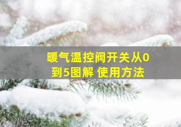 暖气温控阀开关从0到5图解 使用方法